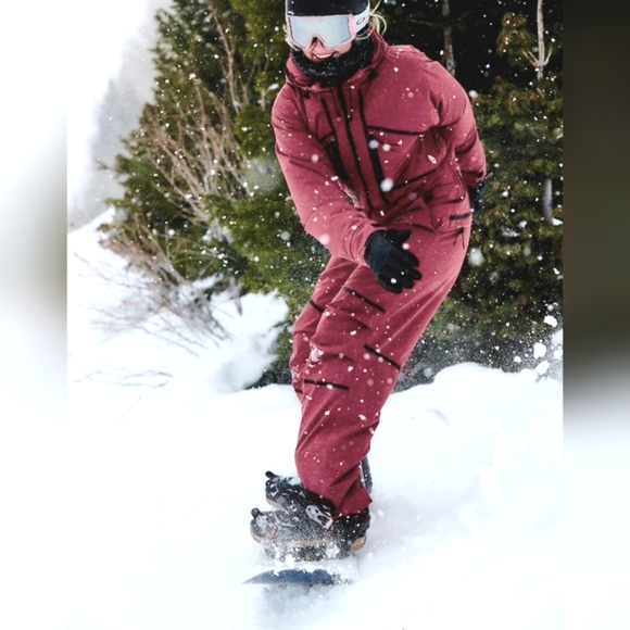 NWT FP Movement Henna Rust Red Inside Edge One Piece Ski Suit S - Picture 6 of 13